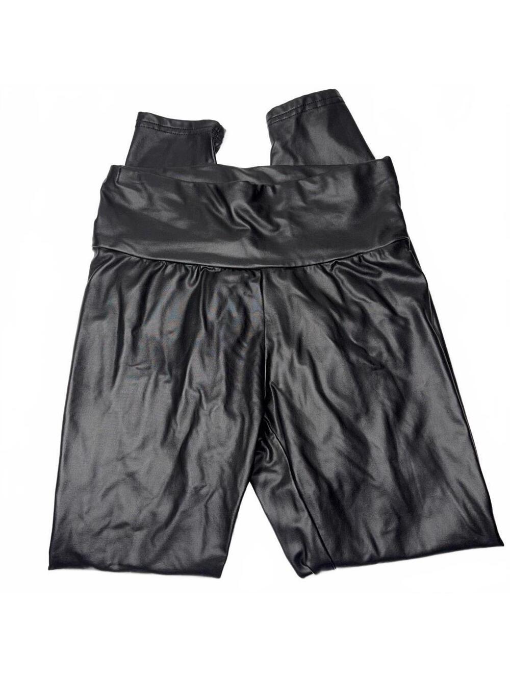 SHEIN Black Faux Leather Leggings Size S
